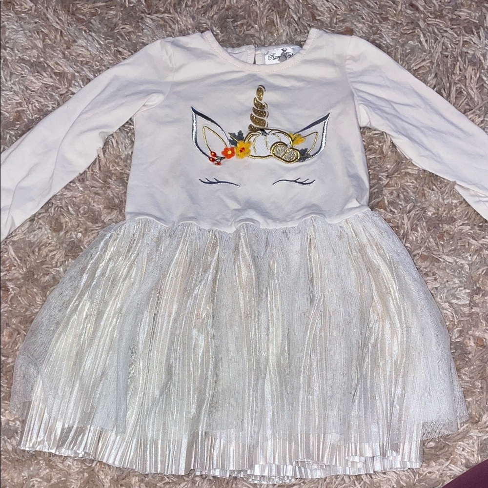 Carter's White and Gold Unicorn Costume